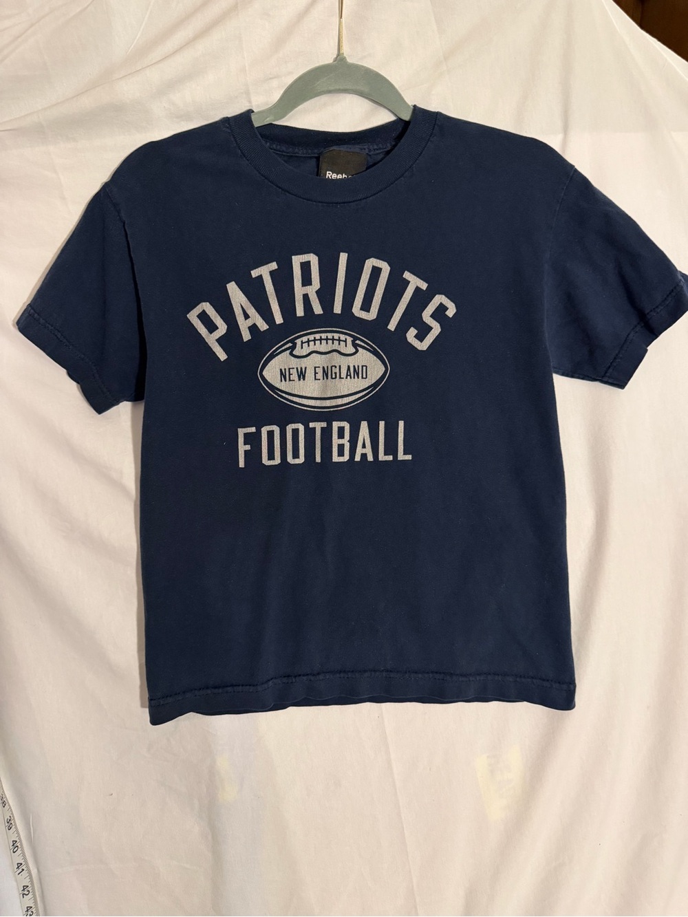 #553 Reebok Kids Navy Blue Patriots Football Tee